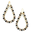 Bead Crystal Accent Post Earrings E2564