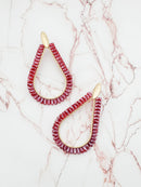 Bead Crystal Accent Post Earrings E2565