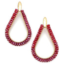Bead Crystal Accent Post Earrings E2565
