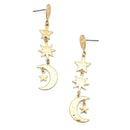 Moons & Star Accent Drop Earrings E2583