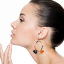 Baseball Themed Tassel w/ beads Earrings E2586
