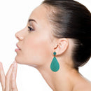Druzy w/ Leather Accent Earrings E2591