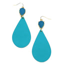 Druzy w/ Leather Accent Earrings E2590