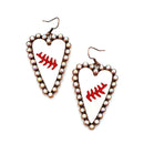 Baseball Sports Theme Accent Wholesale Western Earrings E2612