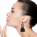 Crystal Embedded Disc w/ Tassel Wholesale Western Earrings E2618