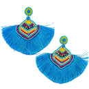 Large Flare Tassel Accent Wholesale Earrings E2624