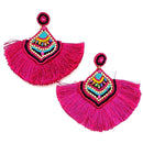 Large Flare Tassel Accent Wholesale Earrings E2626