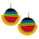 Beaded Disc w/ Tassel Accent Wholesale Western Earrings E2631