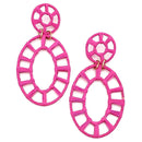 Raffia Wrapped Accent Wholesale Earrings E2632