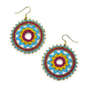 Beaded Disc Accent  Wholesale Western Earrings E2637