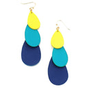 Leather Drop Accent Wholesale Earrings E2639