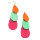 Leather Drop Accent Wholesale Earrings E2640