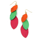 Leather Drop Accent Wholesale Earrings E2642