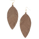 Real Sway Leather Drop Accent Wholesale Earrings E2643