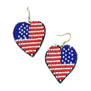 American Flag Themed Wholesale Earrings E2647