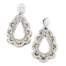Beaded Tear Drop Shape Western Wholesale Western Earrings E2653