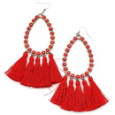 Embedded Stone w/ Tear Drop Cut Out Accent Wholesale Western Earrings E2657