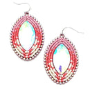 Seed beads w/ Large Crystal  Accent  Wholesale Western Earrings E2668