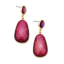 Large Acrylic Stone Accent Wholesale Earrings E2687