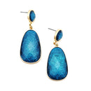 Large Acrylic Stone Accent Wholesale Earrings E2688