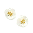 Acetate Flower Accent Post Wholesale Earrings E2693