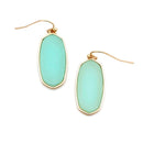 Stone Accent Oval Drop Wholesale Earrings E2697