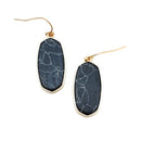 Stone Accent Oval Drop Wholesale Earrings E2699