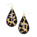 Leather w/ Stone Accent Wholesale Earrings E2700