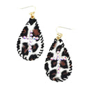 Leather w/ Stone Accent Wholesale Earrings E2701