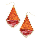 Animal Print w/ Beads Accent Wholesale Western Earrings E2705