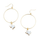 Texas Map Accent Druzy Drop Wholesale Fashion Earrings E2717