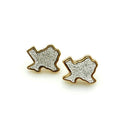 Texas Map Accent Druzy Drop Wholesale Fashion Earrings E2723