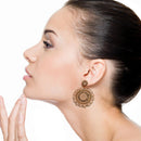 Beaded Floral Accent Western Wholesale Earrings E2741B