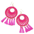 Beaded Accent w/ Tassel Western Wholesale Earrings E2743P