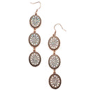Embedded Crystal Western Drop Accent Western Wholesale Earrings E2746C
