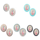 Lady Guadalupe Design Accent Post Earrings E2282