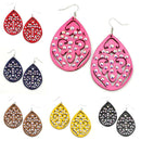 Filigree Cut Out Wooden Earrings  E2258