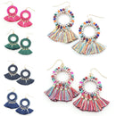 Small Tassel  w/ bead Accent Earrings E2014