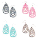 Epoxy Crystal Embedded Earrings E2104