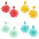 Floral Drop Post Earrings E2141