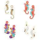 Seahorse Animal Design Accent Post Earrings E2132