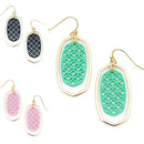 Filigree Accent Oval Earrings E2332