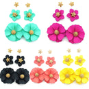 3 pair sets of Floral Accent Post Earrings  E2400