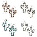 Cactus Cut out  Accent Earrings E2467