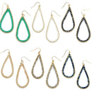 Wrapped Crystal Accent Earrings E2461