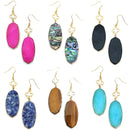 Natural Stone Accent drop earrings E2542