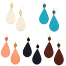 Druzy w/ Leather Accent Earrings E2588