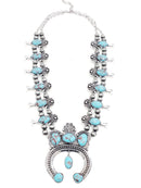Navajo Squash Blossoms Accent Necklace N3005