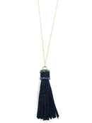Leather Tassel Accent Necklace N3037