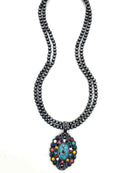 Navajo Pendant w/ Bead Accent Wholesale Western Necklace  N3046